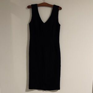 Le Chateau Black V-Neck Midi Dress